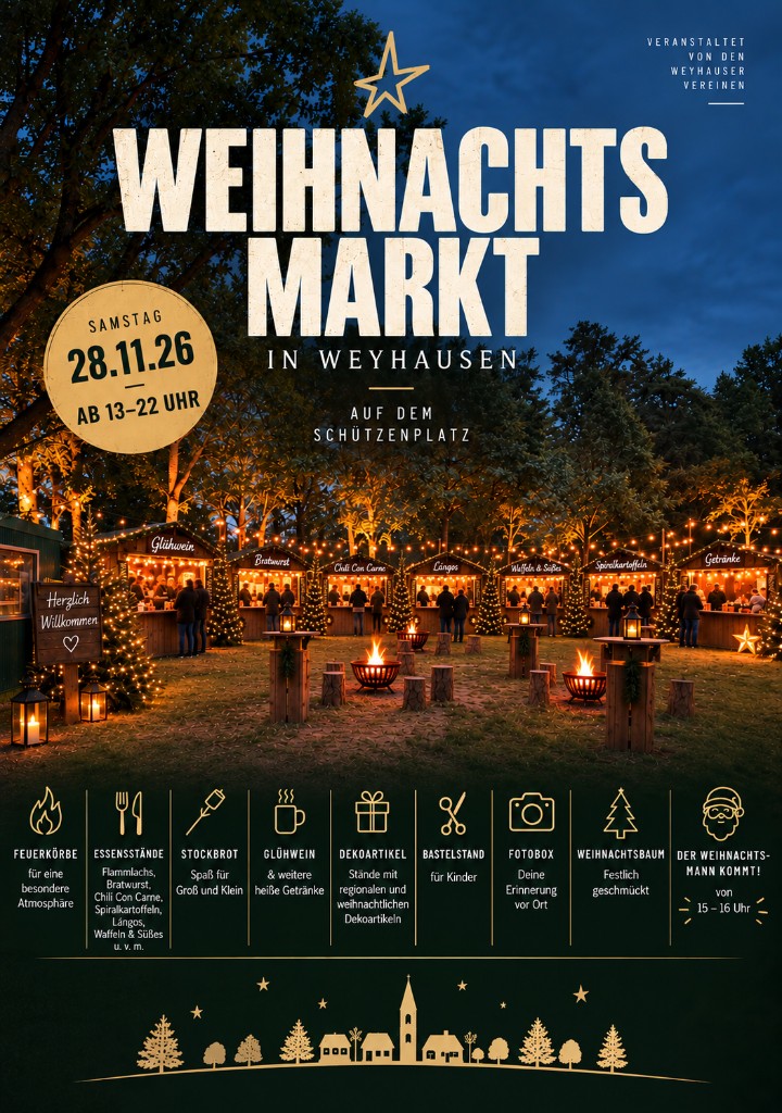 Weihnachtsmarkt in Weyhausen am 28. November